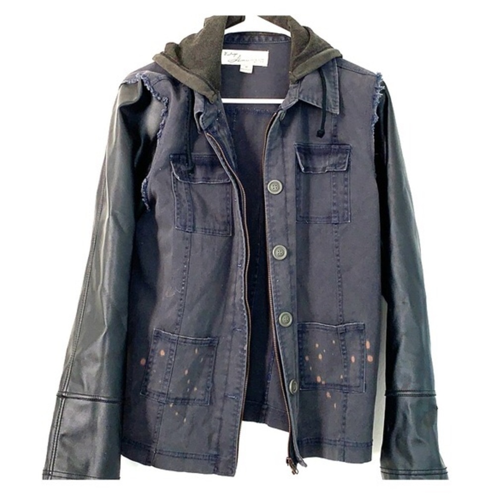 Vintage Havana Jacket with leather sleeves